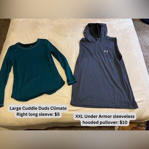 Cuddle Duds and Under Armor tops!